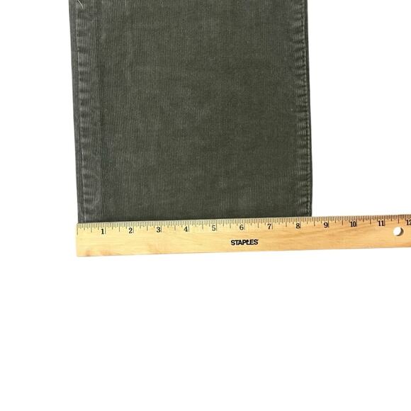 St Johns Bay Straight Leg Corduroy Pants Size 10 Green Colored Simple Fall Basic - Picture 9 of 9